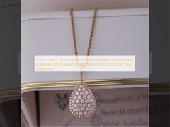 کارخانه جواهرات طلای لوکس چین SerpeReal Gold Serpent Boheme Long گردنبند موتیف بزرگ با سنجاق سنجاق سنجاق سنگ فرش الماس
