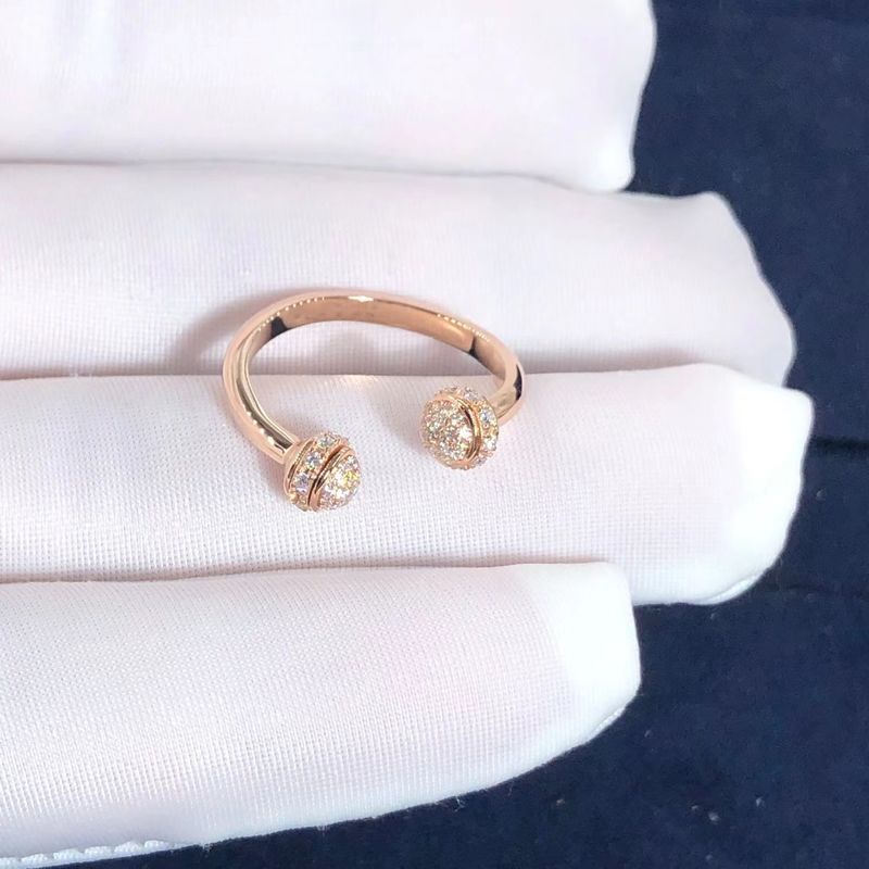 کیفیت حلقه روباز Piaget Possession در ست طلای 18 عیار با 58 الماس تراش درخشان کارخانه
