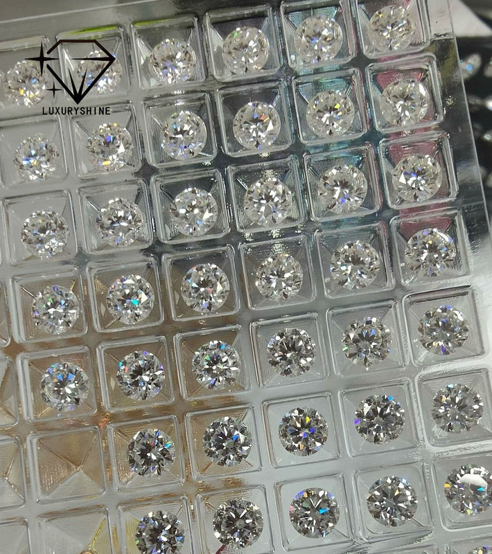 کیفیت الماس آزمایشگاهی LuxuryShine VS1 1 قیراط 2 قیراط 3 قیراط 4 قیراط 5 قیراط برش گرد سفید برش عالی گواهی IGI کارخانه