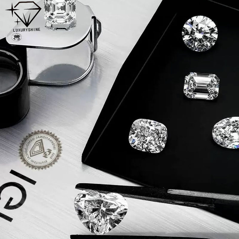 کیفیت LuxuryShine VS2 قلب برش عالی آزمایشگاه رشد الماس الماس واقعی و جواهرات عروسی و جواهرات سفارشی پشتیبانی سفارشی سازی ویژه کارخانه