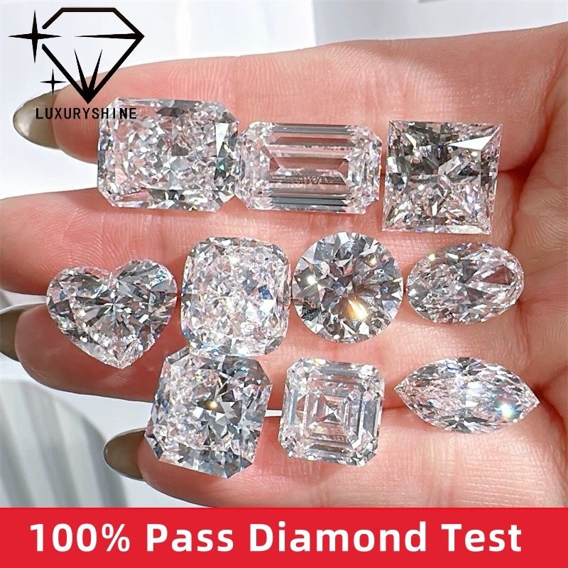 کیفیت لوکس شاین VVS-VS Asscher شکل آزمایشگاه الماس رشد 0.1-10CT D-F رنگ الماس سفید با گواهینامه IGI 3EX سنگ های برش کارخانه
