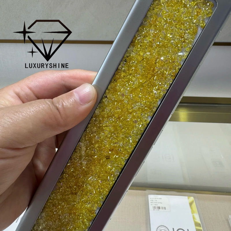 کیفیت الماس آزمایشگاهی LuxuryShine VVS-VS فانتزی زرد/زرد روشن/فانتزی شدید/زرد زنده 1 قیراط 2 قیراط 3 قیراط 4 قیراط 5 قیراط با برش بیضی عالی با گواهی و جواهرات سفارشی کارخانه