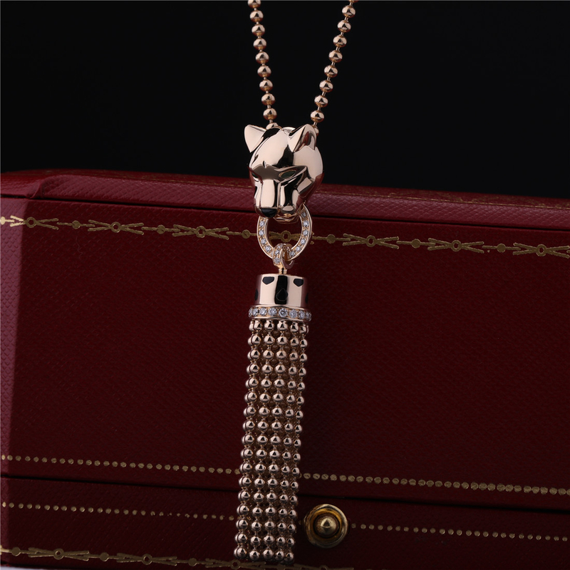 18K Gold De Cartier Necklace Yellow Black Lacquer Onyx Diamonds