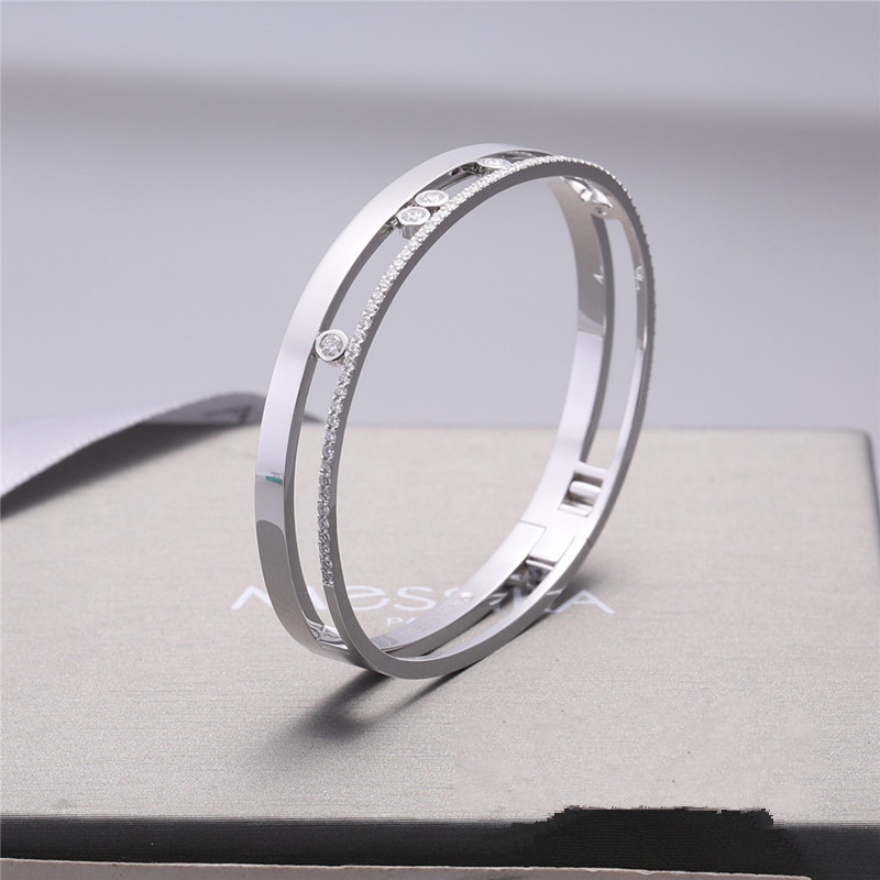 Luxury Jewelry Move Romane Bangle White Gold Diamond Bracelet Luxury Jewelry For Women
