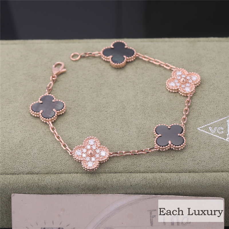 Alhambra Bracelet Van Cleef And Arpels Grey Mother Of Pearl VCARP2R100