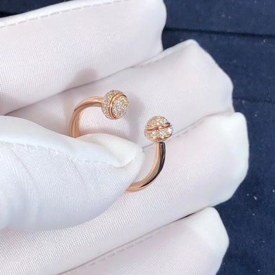 کیفیت حلقه روباز Piaget Possession در ست طلای 18 عیار با 58 الماس تراش درخشان کارخانه