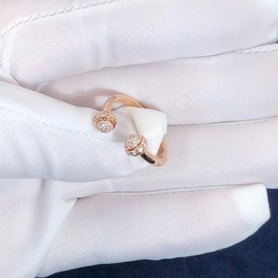 کیفیت حلقه روباز Piaget Possession در ست طلای 18 عیار با 58 الماس تراش درخشان کارخانه