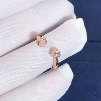 کیفیت حلقه روباز Piaget Possession در ست طلای 18 عیار با 58 الماس تراش درخشان کارخانه