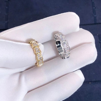 Factory Make BVLGARI Serpenti Viper Ring طلای 18 عیار و رزگلد واقعی الماس