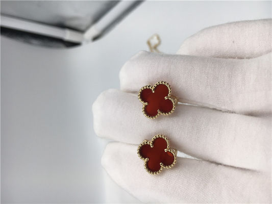 کیفیت گوشهای Van Cleef Arpels Sweet Alhambra 18k طلای زرد با کارنلیان است کارخانه