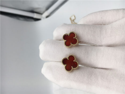 کیفیت گوشهای Van Cleef Arpels Sweet Alhambra 18k طلای زرد با کارنلیان است کارخانه