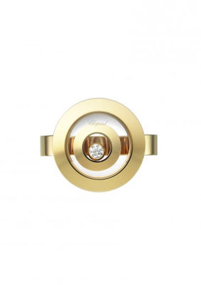 کیفیت حلقه 18K Gold Chopard Happy Spirit ، حلقه الماس شکل طبیعی 0.1 عیار قلب کارخانه
