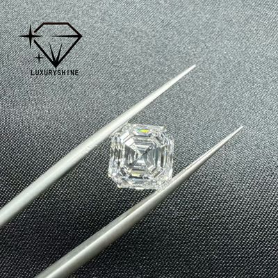 کیفیت LuxuryShine VVS-VS 0.1-10CT Asscher شکل آزمایشگاهی الماس رشد D-F رنگ الماس سفید با گواهینامه IGI سنگ های برش 3EX کارخانه