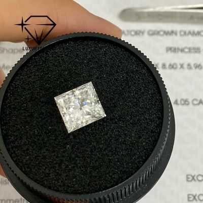 کیفیت الماس‌های عروسی با برش پرنسسی آزمایشگاهی لوکس‌شاین، رنگ D-F، درجه VVS-VS، با گواهی IGI، برش عالی، عمده‌فروشی کارخانه