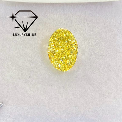 کیفیت الماس آزمایشگاهی LuxuryShine VVS-VS فانتزی زرد/زرد روشن/فانتزی شدید/زرد زنده 1 قیراط 2 قیراط 3 قیراط 4 قیراط 5 قیراط با برش بیضی عالی با گواهی و جواهرات سفارشی کارخانه