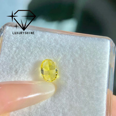 کیفیت الماس آزمایشگاهی LuxuryShine VVS-VS فانتزی زرد/زرد روشن/فانتزی شدید/زرد زنده 1 قیراط 2 قیراط 3 قیراط 4 قیراط 5 قیراط با برش بیضی عالی با گواهی و جواهرات سفارشی کارخانه