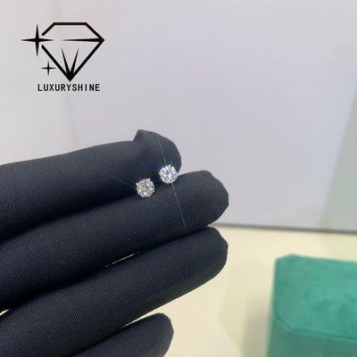 لوکس شاین دور لابراتوار رشد الماس استود گوشواره های VVS2/VS1 شفافیت 18K طلایی جامد جواهرات سفارشی با گواهینامه IGI گوشواره های مد هدیه روز ولنتاین