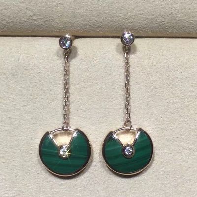 کیفیت گوشواره Amulette De Earrings طلای شخصی 18k طلای زرد / صورتی / سفید کارخانه