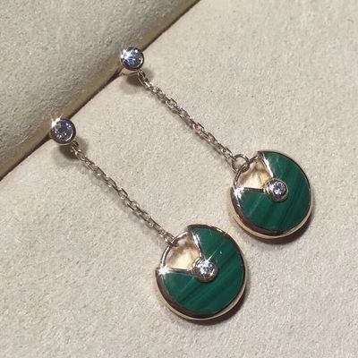 کیفیت گوشواره Amulette De Earrings طلای شخصی 18k طلای زرد / صورتی / سفید کارخانه
