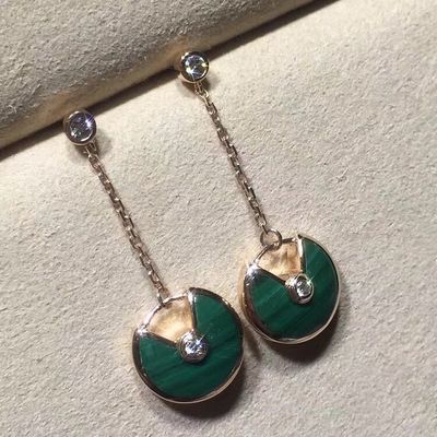 کیفیت گوشواره Amulette De Earrings طلای شخصی 18k طلای زرد / صورتی / سفید کارخانه