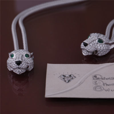 کیفیت گردنبند PanthèRe De Cartier Diamonds Gold Emeralds Onyx کارخانه