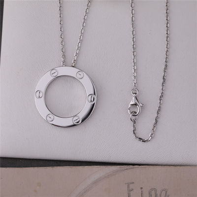 کیفیت گردنبند عاشقانه لوکس کلاسیک 18K طلای سفید B7014300 کارخانه