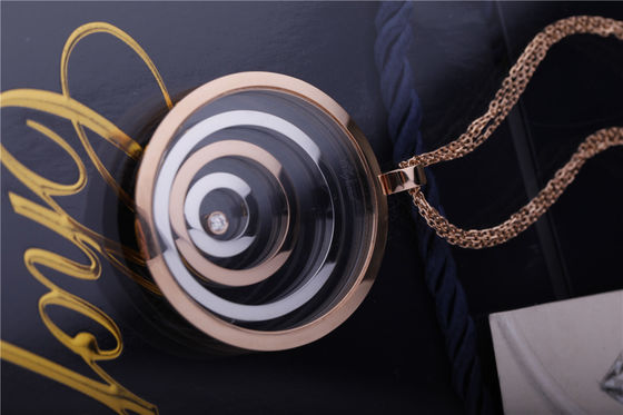 کیفیت گردنبند بلند Happy Spirit جواهرات شوپارد رز و طلای سفید آویز الماس 795014-9001 کارخانه