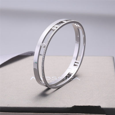کیفیت دستبند الماس طلا سفید النگو Luxury Jewelry Move Romane جواهرات لوکس زنانه کارخانه