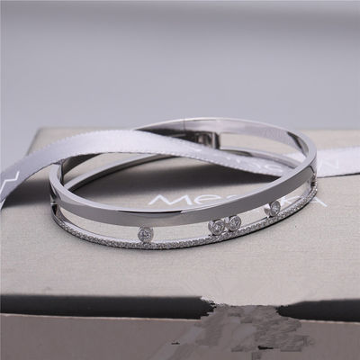 کیفیت دستبند الماس طلا سفید النگو Luxury Jewelry Move Romane جواهرات لوکس زنانه کارخانه