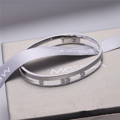 کیفیت دستبند الماس طلا سفید النگو Luxury Jewelry Move Romane جواهرات لوکس زنانه کارخانه