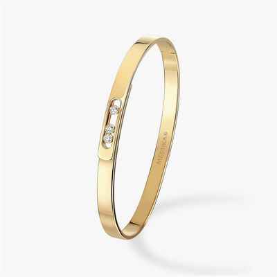کیفیت دستبند طلای زرد 18 عیار Luxury Jewelry Move Noa الماس النگو برای بانوان کارخانه
