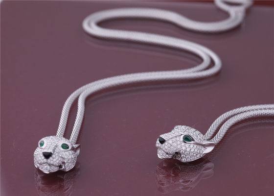 کیفیت گردنبند PanthèRe De Cartier Diamonds Gold Emeralds Onyx کارخانه